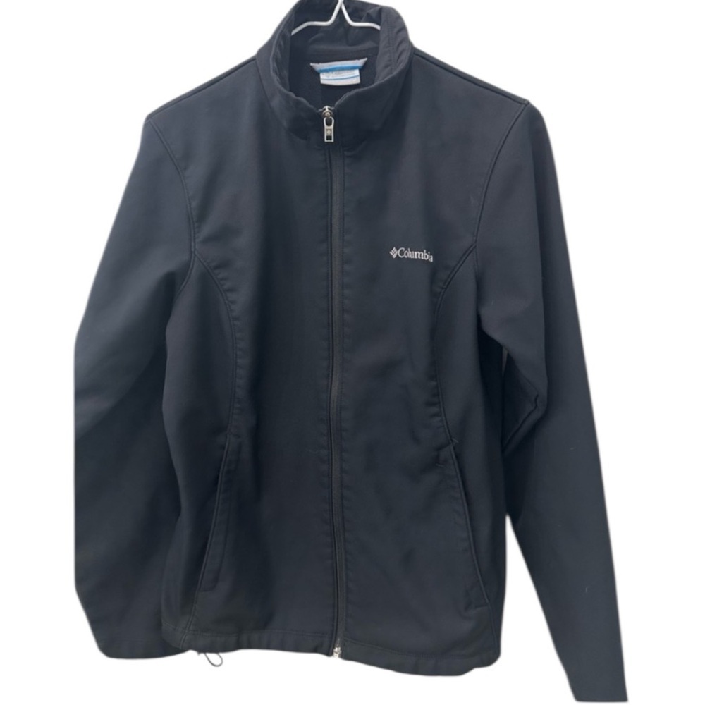 Columbia Classic Black Softshell Fleece Lined Jacket Womens M